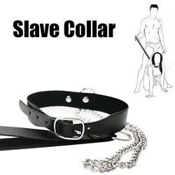 BDSM Collar Sexy Leash Ring Steel Chain Slave Bondage Toys For Lover Role Play Posture Spreader Sex Toys For Woman Sex Shop