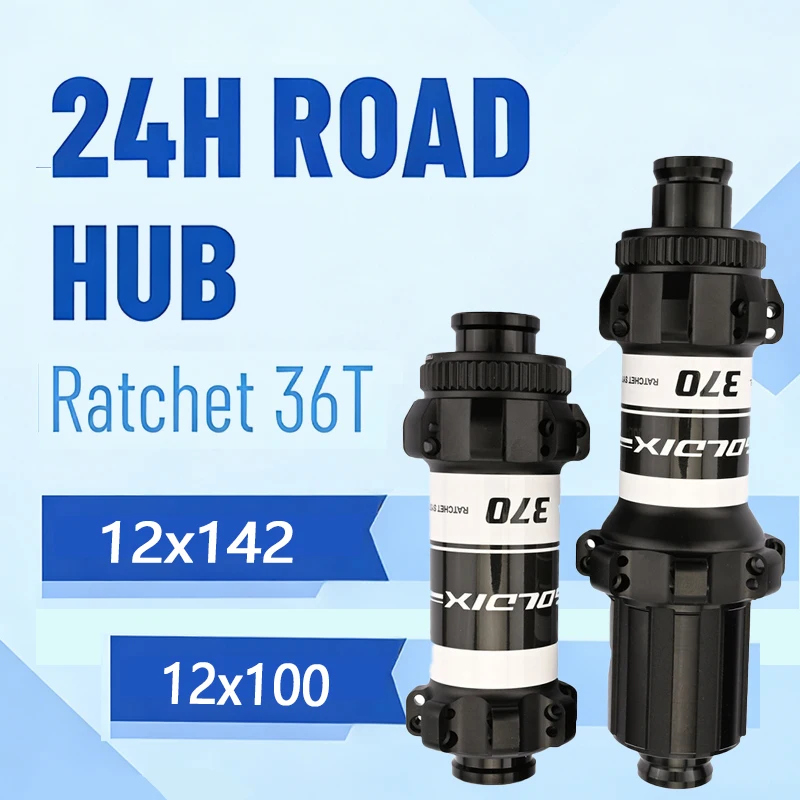 

GOLDIX 24-hole Road Disc Hub 36T Ratchet Straight Pull Center Lock Front 12x100 Rear 12x142 HG XDR for Road Bike