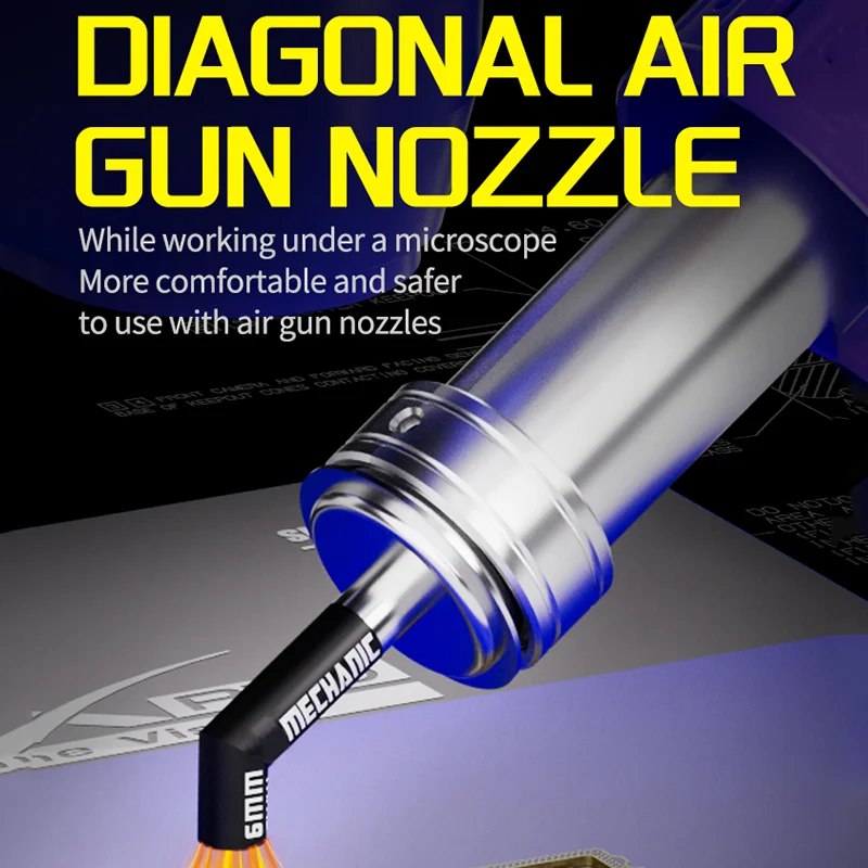 Mechanic 861 Diagonal Air Gun Nozzle 9 Models Heat-Resistant No Air Leakage Compatible With Multiple Air Guns For Pcb Soldering