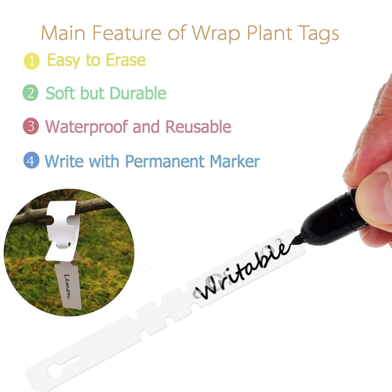 25/50/100 stücke Garten Etiketten Pflanzen klassifizierung Sortierung Zeichen Tag Ticket Kunststoff Schreib platte Brett Plug in Karte bunt – Detail 7