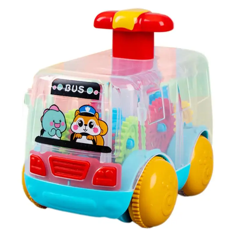 

Gear Toy Car Transparent Cute Press And Go Gear Car Early Development Supplies Portable Interactive Multifunctional Car Toys For