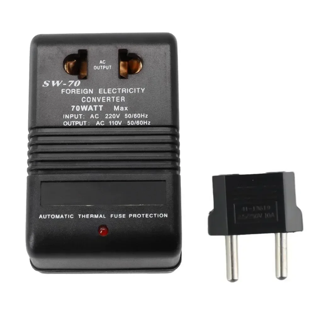 Portable Voltage Converter Efficiently Converts 220V/240V To 110V/120V For Traveling Reliable Performance