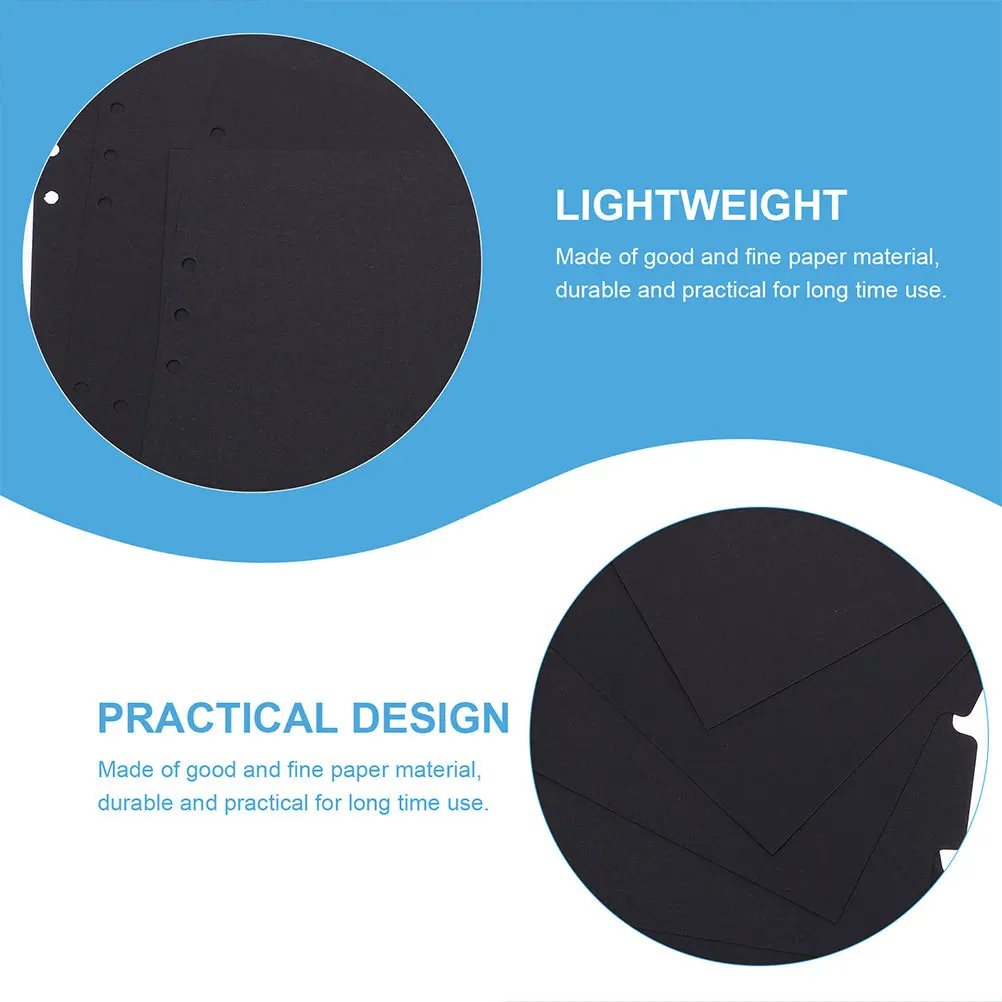 

6 комплектов перфорированных разделителей формата А5 для тетрадей, файлов, планировщиков, индексаторов, съемных бумажных разделителей страниц, школьных и офисов