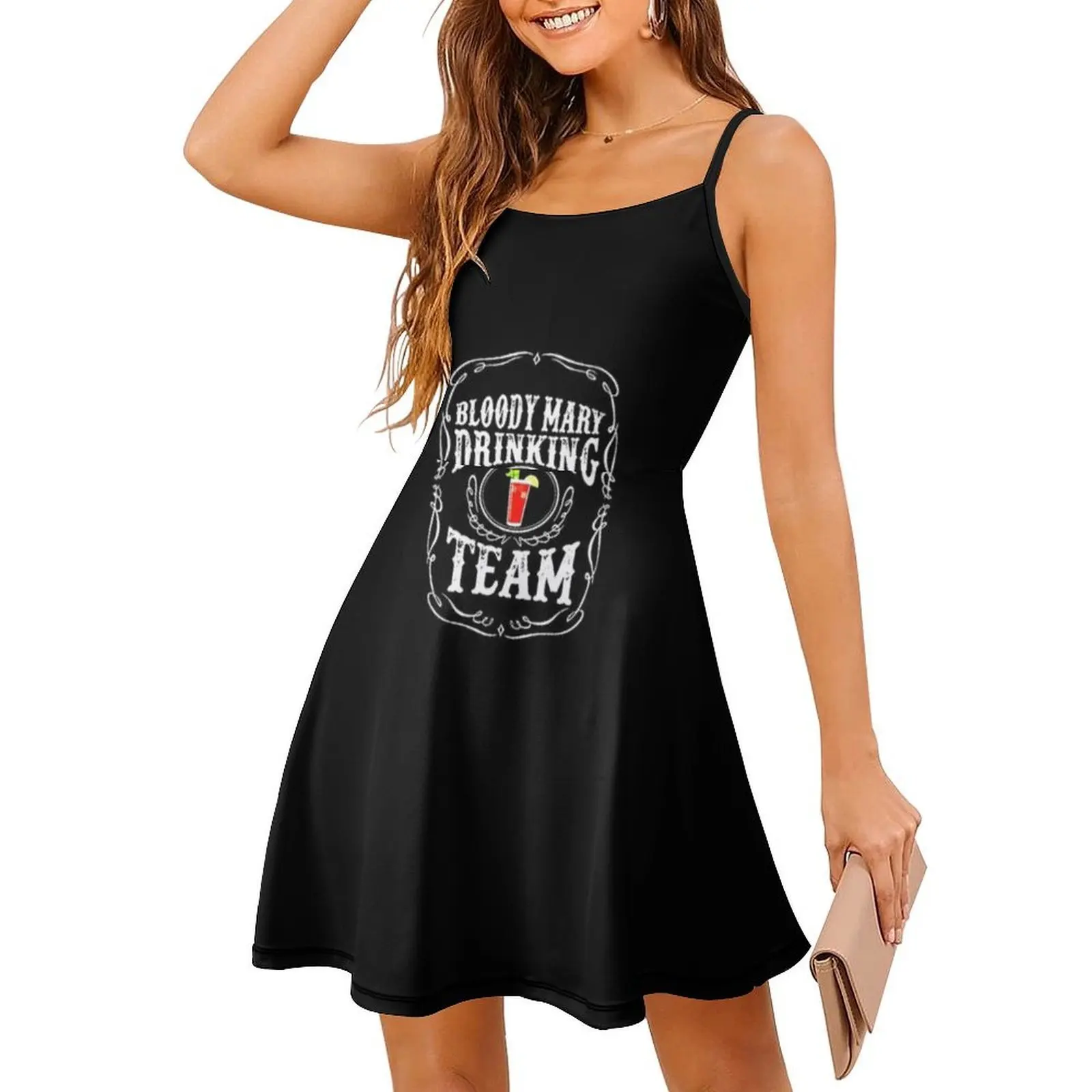 فستان قصير من Bloody Mary Drinking Team Preppy Style للنساء على شكل حرف a فضفاض مناسب فستان يوم غير رسمي ماري الدموية كيفية صنع دموي #3