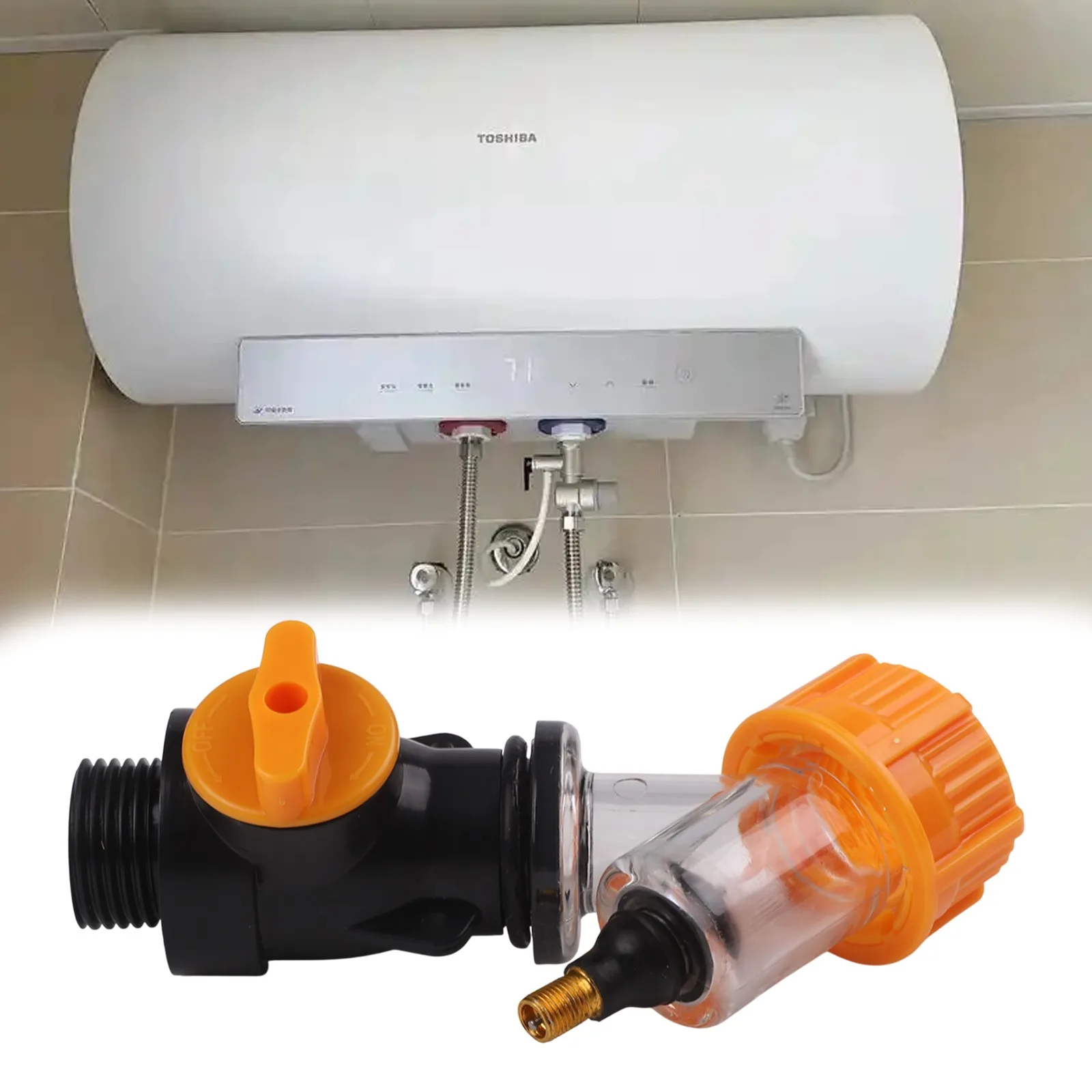 1Pcs Plastic Connector Electric And Gas Water Heaters Cleaning Tool Water Heater Parts Cleaning And Flushing Cleaner Accessory