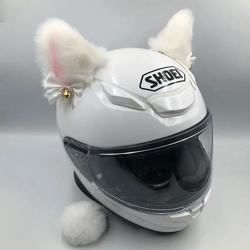 A Pair Of Cat's Ears Motorcycle Helmet Accessories Cute And Playful Helmet Decorations Three Dimensional Ears For Men And Women