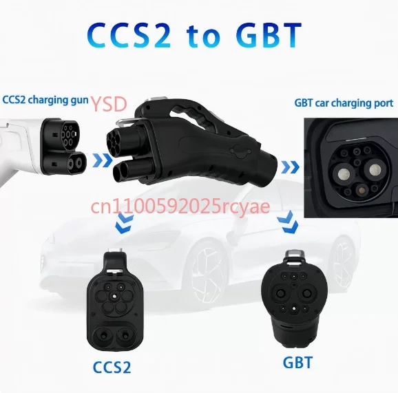 

CCS2 to GBT adapter national standard to European standard 300 A new energy charging pile car DC adapter