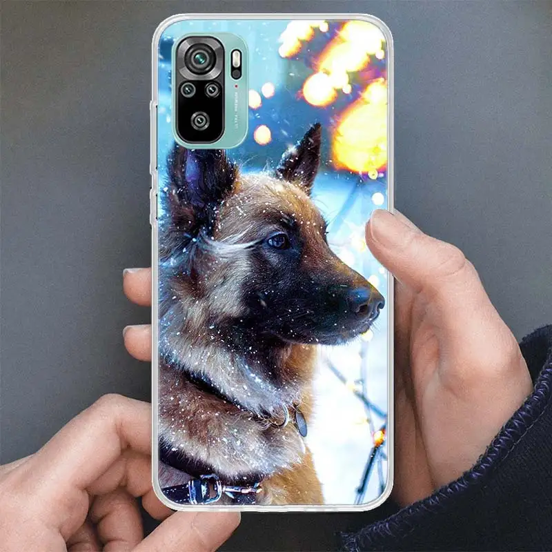 German Shepherd Dog Phone Case For Xiaomi Redmi Note 13 12S 12 10 10S 11 11S 11E Pro Plus 11T 9 9S 9T 8 8T 7 Soft Silicone Shell