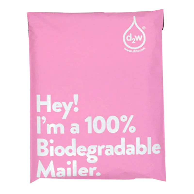 INPLUSTOP 100% D2W Biodegradable Shipping Bags 50Pcs Pink Eco-Friendly Express Postal Bag Self-Seal Thicken Mailer Courier Pouch