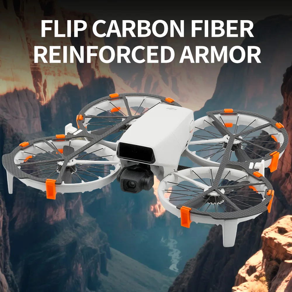 

Real Carbon Fiber For DJI Flip Full Protection Lightweight Anti-Fall Drone Guard Armor Protective Armor Kit Drone Accessories