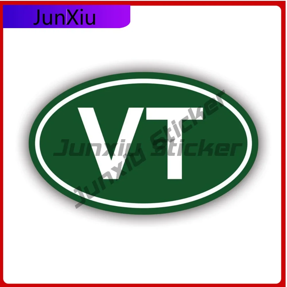 

Милые 3D-наклейки с изображением овального зеленого знака безопасности VT Vermont, УФ-защита, для походов, катания на лыжах, устойчивые к царапинам, солнцезащитные, подходят для различных поверхностей