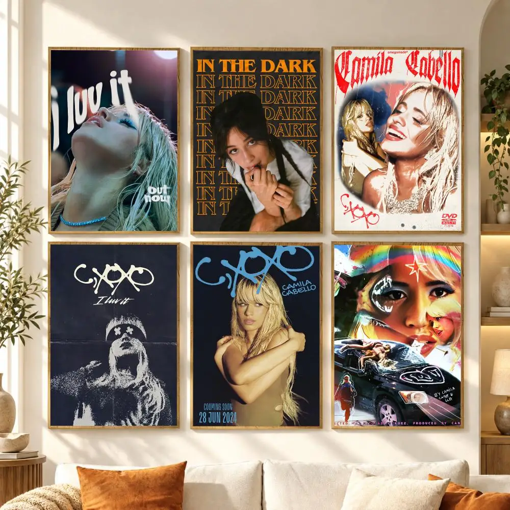 Latin Pop Singer C-Camila Cabello Poster Premium Modern Waterproof Wall Art Pictures for Bedroom Living Room Bar Decor