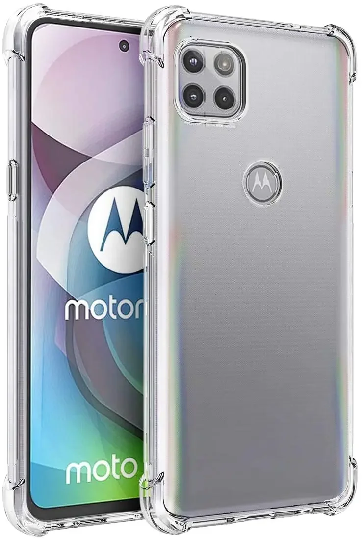 Case for Moto One 5G Ace,1.5mm-Thick Clear Slim Shockproof Bumper Silicone Clear Soft TPU Phone Cover for Moto One Fusion Hyper