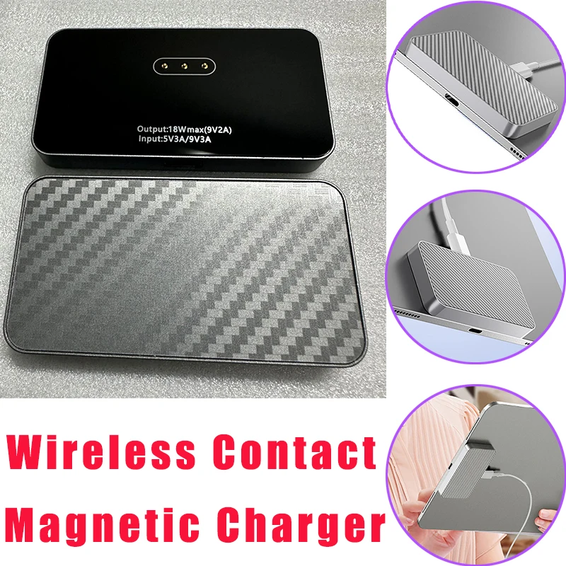 Magnetic Wireless Charger for iPadpro iPad Air Tablet 18W Contact Fast Charging 1m Cable Aluminum Alloy Magnetic Chargers Module