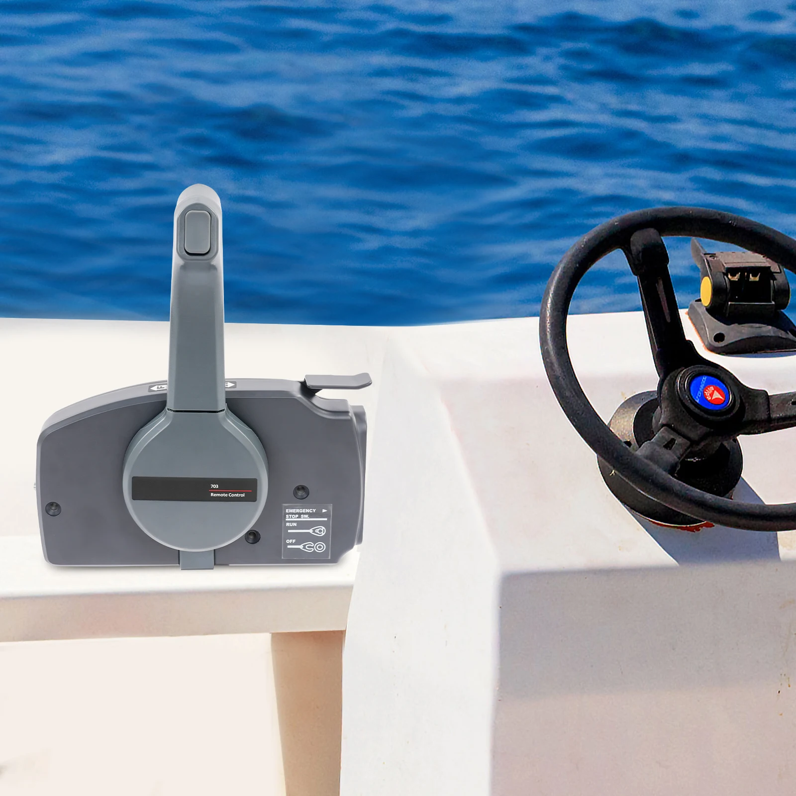 

Reverse Outboard Remote Control Box Side Mount Outboard Motor for Small Fishing Boats, Recreational Yachts
