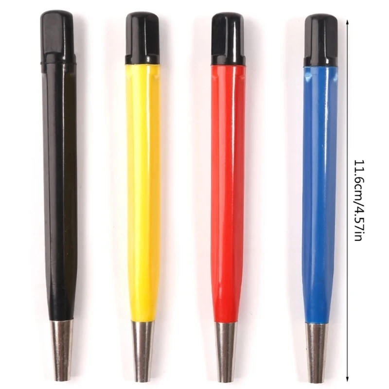 4Pcs Rust Removal Brush Pen Glass Fiber / Brass /Steel /Nylon Brush Pen Shape Watch Jewelry Parts Polishing Cleaning Tool Set