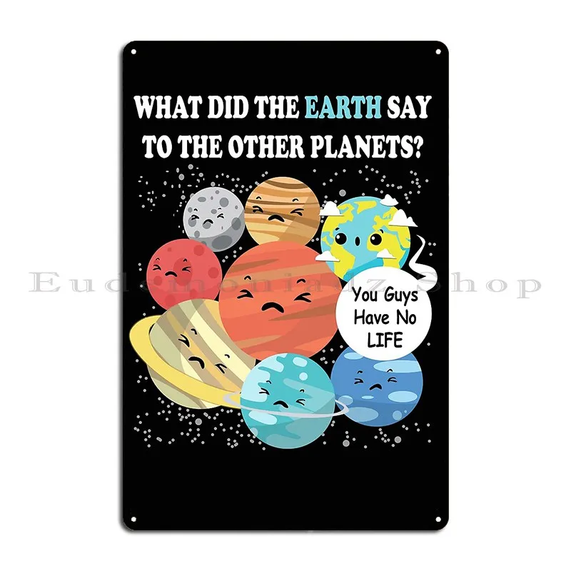 Solar System Planets Metal Plaque Poster Create Custom Custom Funny Plaques Tin Sign Poster