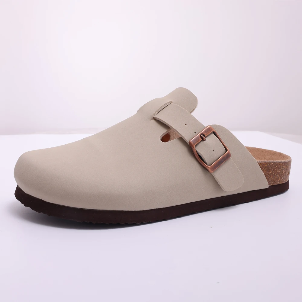 Shevalues Wildleder-Clogs für Damen und Herren, Sommer-Kork-Mules, Weiche Fußbett-Sandalen mit Fußgewölbestütze, Neue Freizeitmode, Echte Clogs – Detail 25