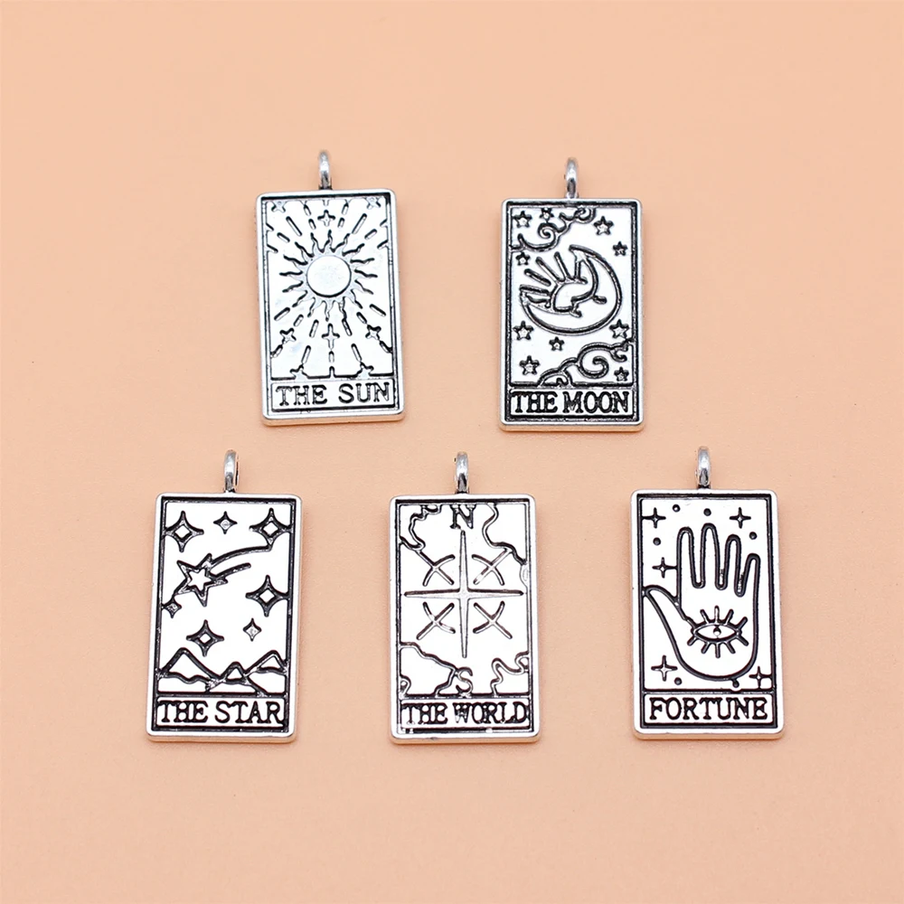 5pcs/set Tarot Charms For Jewelry Making Pendant Diy Crafts Accessories L10108