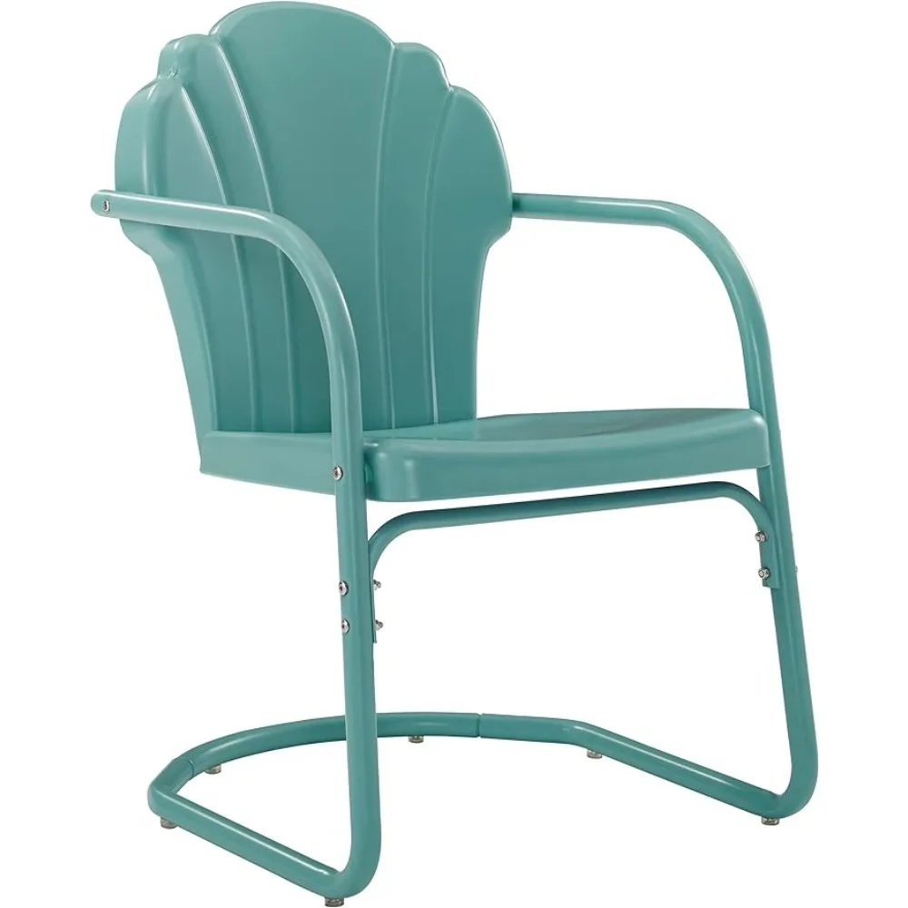 

Tulip Retro Outdoor Metal 2-Piece Armchair Set Outdoor Garden Living Room Sets Furniture Pastel Blue Satin Freight Free