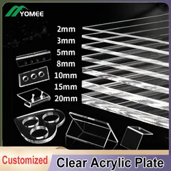 Lastra in plastica acrilica trasparente Plexiglas trasparente vetro organico polimetilmetacrilato elaborazione Display fai da te personalizzata