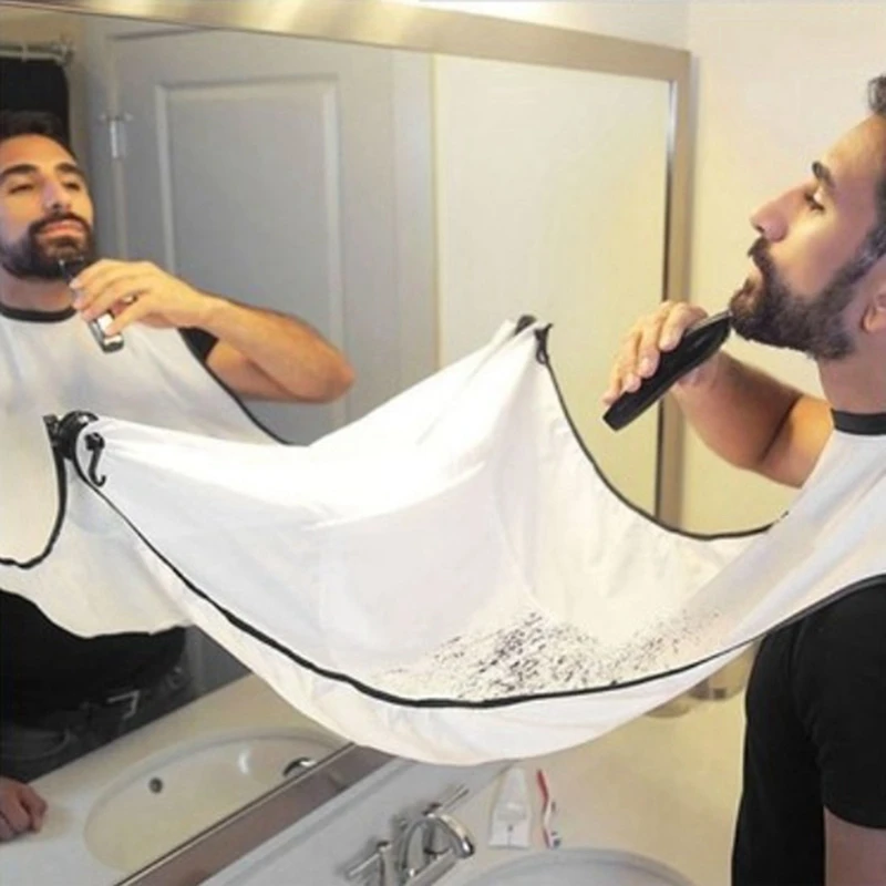 Shaving Apron,Beard Hair Catcher For Men Shaving&Trimming Beard Cape Grooming Cloth Waterproof With Suction Cup Easy Install