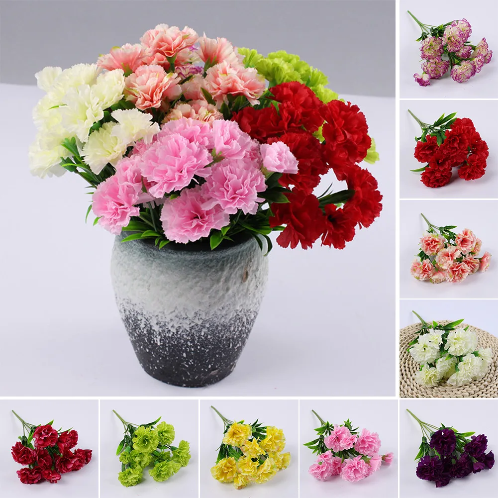 Artificial Geranium Red Azalea Flowers Bushes Fall Outdoor UV Resistant Simulation Flowers Home Decor Decor For Garden