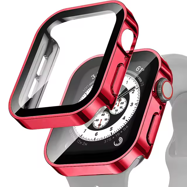 Glass+Case For Apple Watch 42 46mm 45mm 41 49 44mm 40 mm straight edge Screen Protector Cover Case iWatch SE 6 7 8 9 10 11 Ultra - Image 15