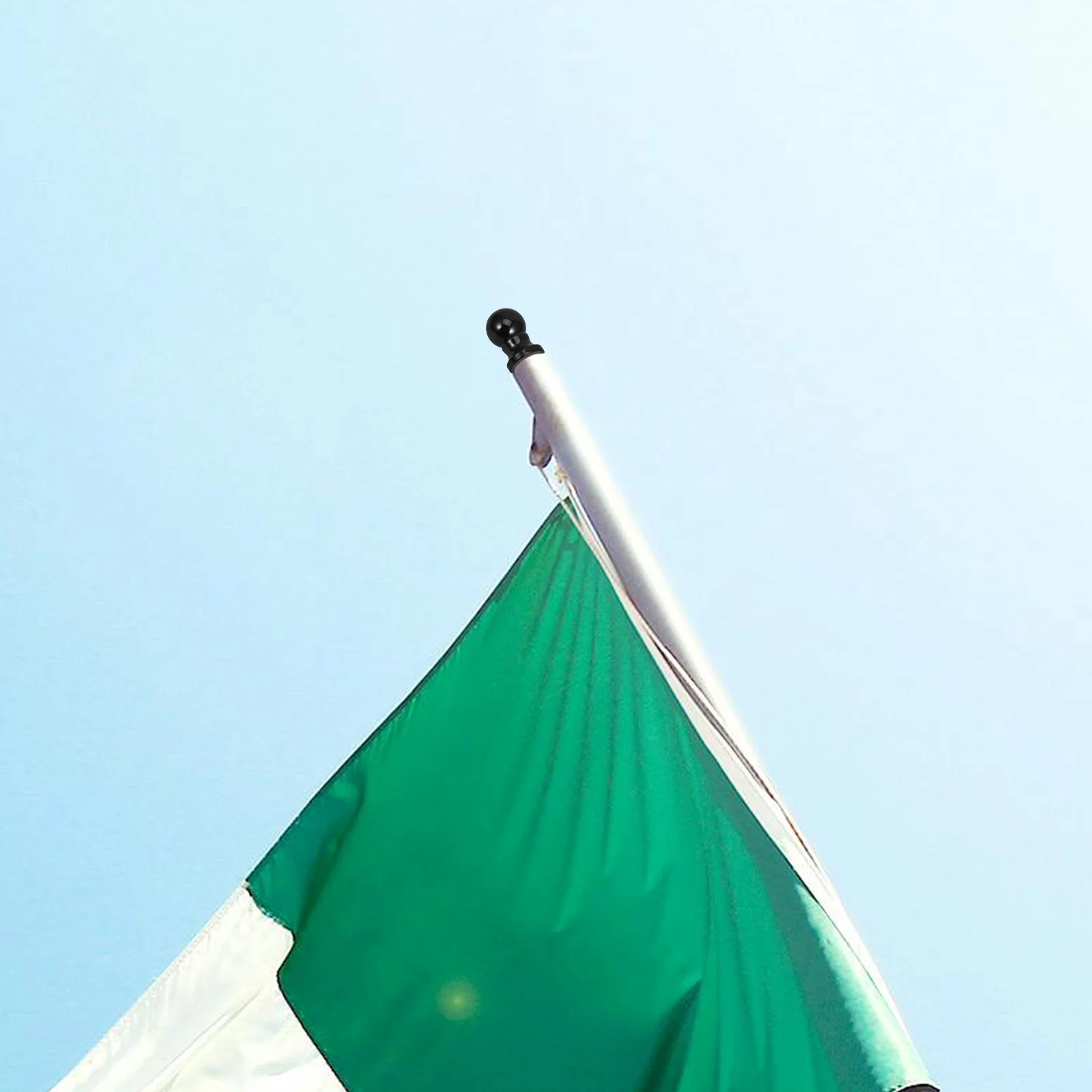 

5Pcs Flagpole Ball Topper Rotating Design Easy Display Flagpole Ball Replacement Silver Pole End Caps Outdoor