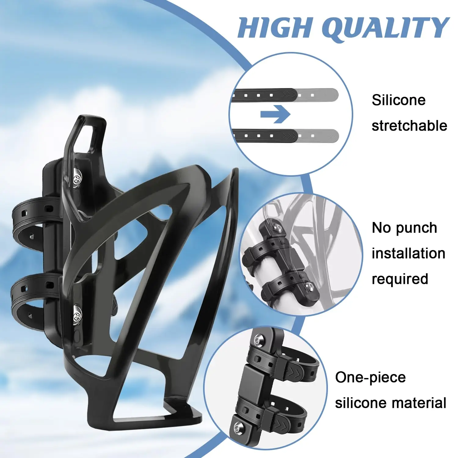 Ultra-Light Bicycle Water Bottle Holder, Equipped with a Mounting Base for Road And Mountain Bikes