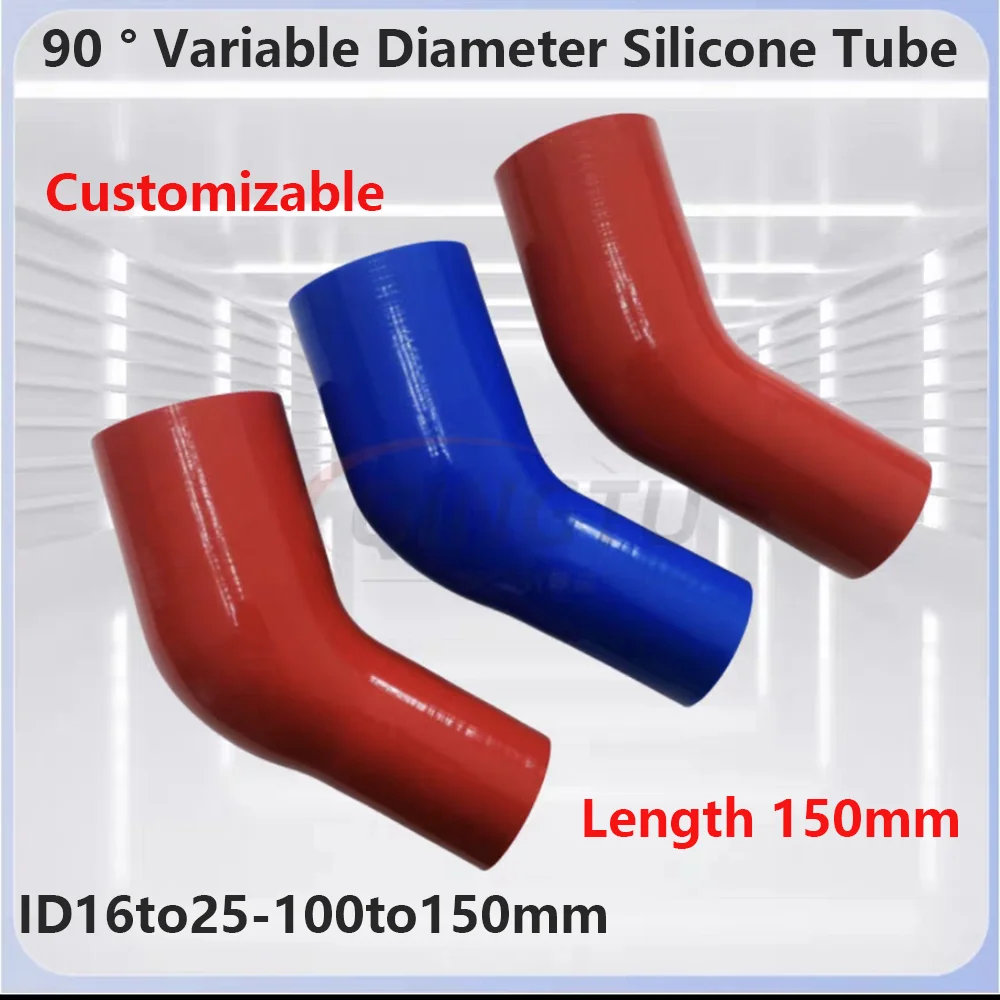 

ID16 to 25mm -100 to 150mm 90 ° Pressure Reducing Silicone Elbow Water-Cooled Pipe Elbow Automotive Intercooler Hose