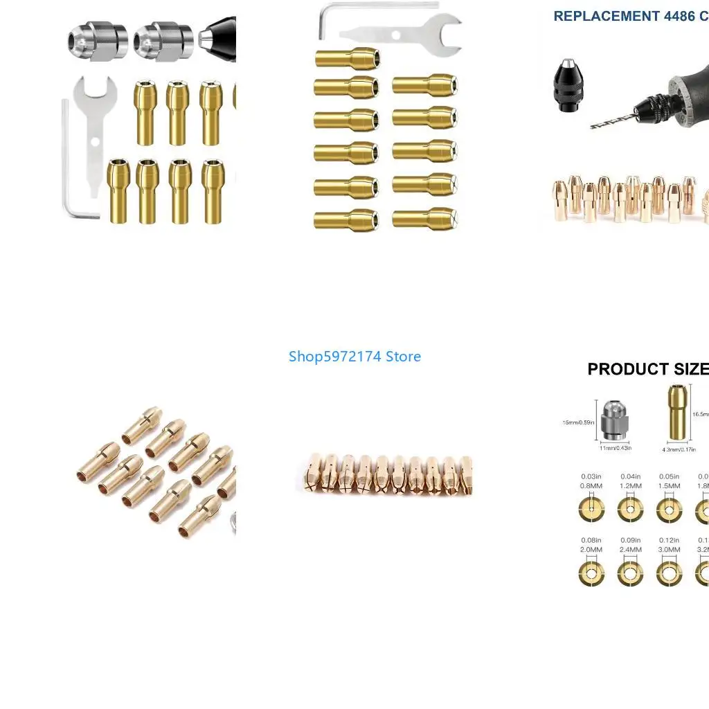 Y3NB Drill Chuck Collet Set 1/32inch to 1/8inch Quick Changing Drill Chuck for Rotating Accessories Electric Chuck Rotary Tool