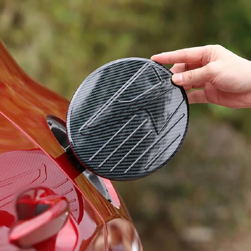 Carbon Faser Auto Tankdeckel Abdeckung Borte Für Mazda CX30 CX-30 2020-2025 Zubehör