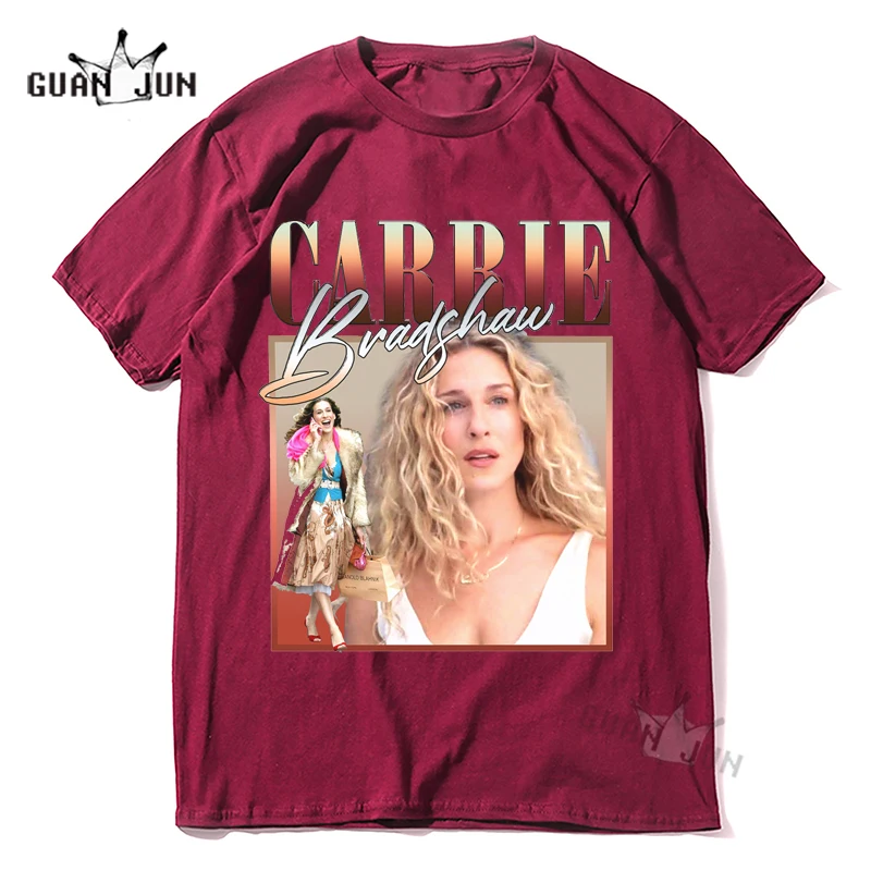 CARRIE BRADSHAW Homage T-shirt for Sex and The City Fans Women Men Unisex Tees Girl Power Gift Oversized T Shirt 90s Shirt