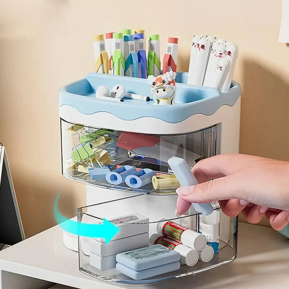 

High Quality Portable Desk Organizer Acrylic Multifunctional Drawer Dividing Box Multi-Section Pencil Case Home Office School