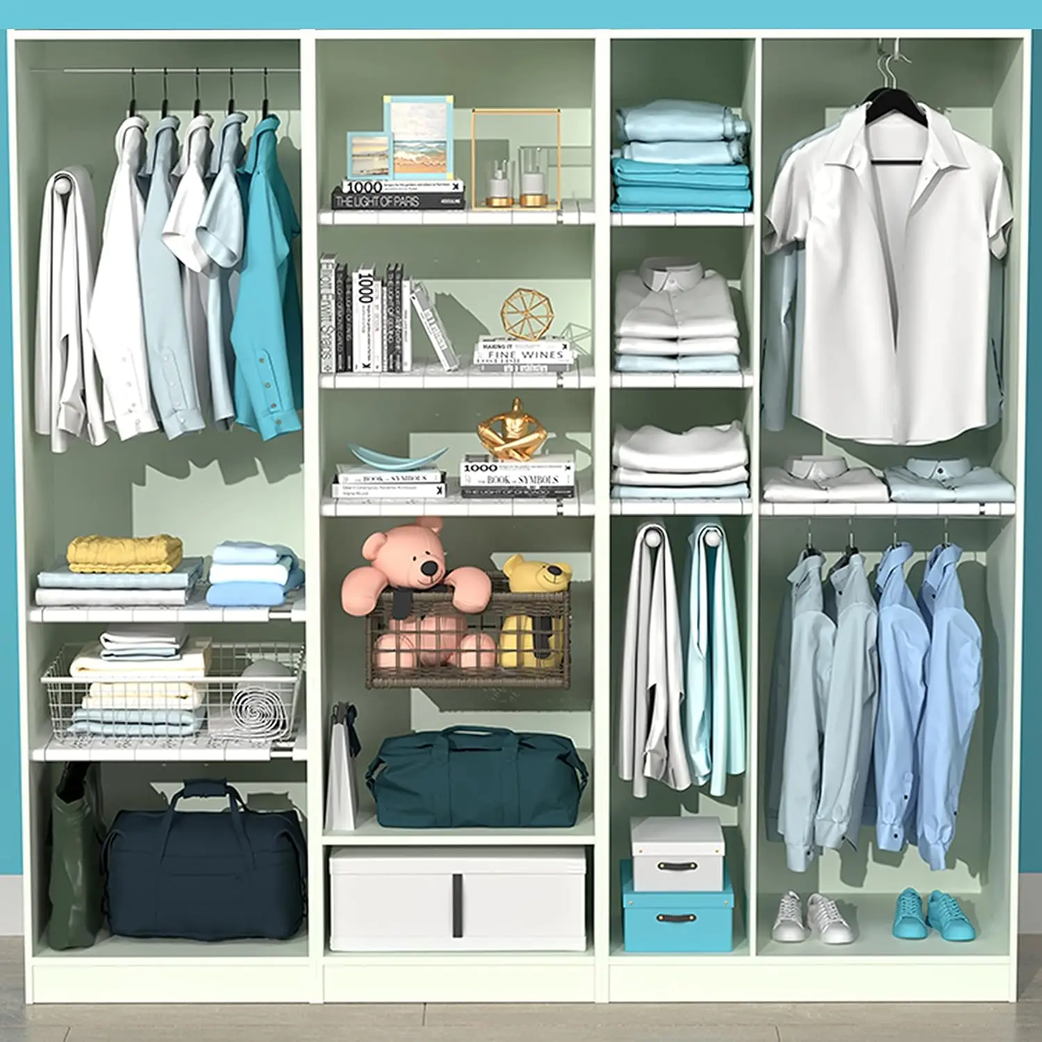 Adjustable Metal Locker Shelf Organizer for Small Spaces, Easy Installation No Tools Needed