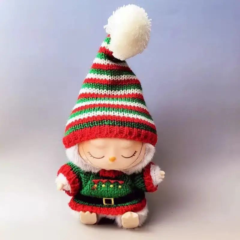 

Mini Doll'S Clothes Outfit Accessories For Korea Kpop Exo Labubu Idol V1 V2 Christmas Cookie Man Sweater Hat New Year Clothes