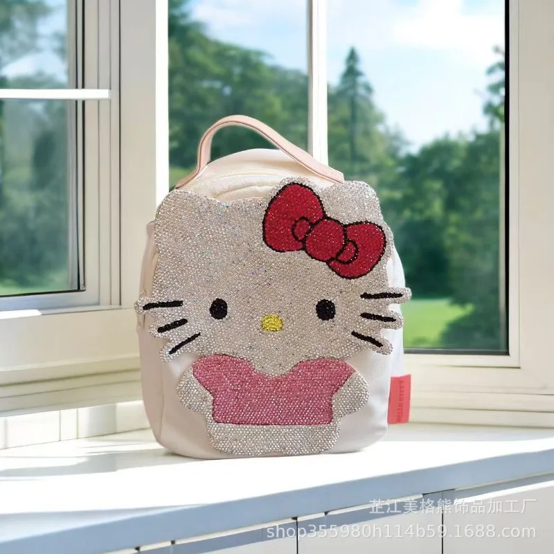 

Hello Kitty Storage Bag Kawaii Anime Fashion Women Accessories Versatile Student Supplies Large Capacity Girl Gift Wholesale