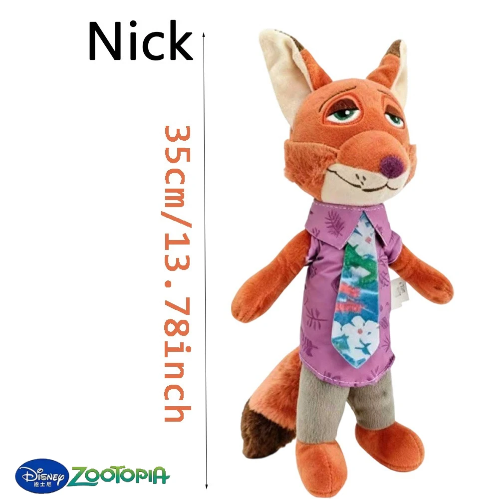 Disney Zootopia Peluche Animali di peluche morbidi Judy Hopps Fox Nick Wilde Bambola Regalo di Natale Cartoon Anime Movie Personaggio