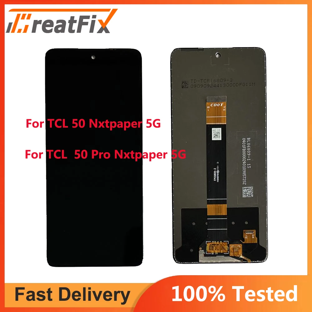 6,8 "Original para TCL 50 Pro NxtPaper 5G T803 marco de pantalla LCD Digitalizador de Panel táctil para TCL 50 Nxt papel 5G T702 pantalla