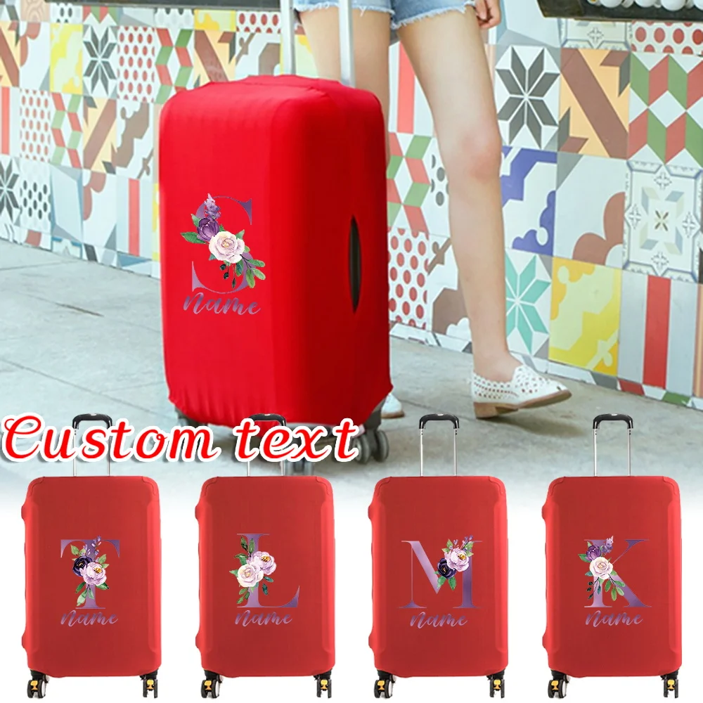 Customized Name Trolley Box Cover Multiple Style Options Thick Elastic Luggage Covers Wear Resistant High Quality Protector