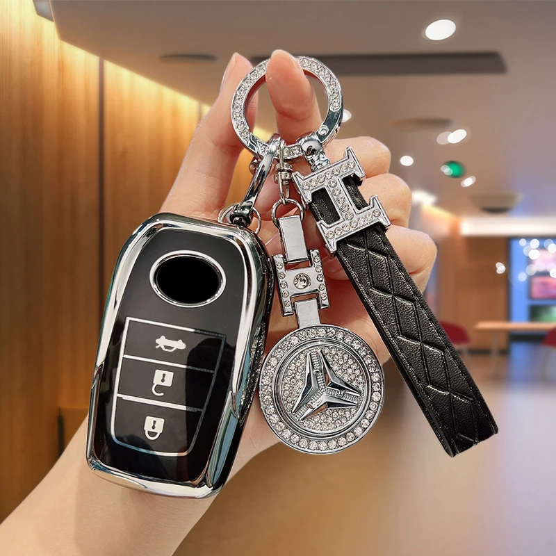 2 3 guziki nowy obudowa kluczyka do samochodu z pilotem TPU obudowa Fob dla Toyota Fortuner Rav4 góralski kraj Cruiser znak X 2015-2019