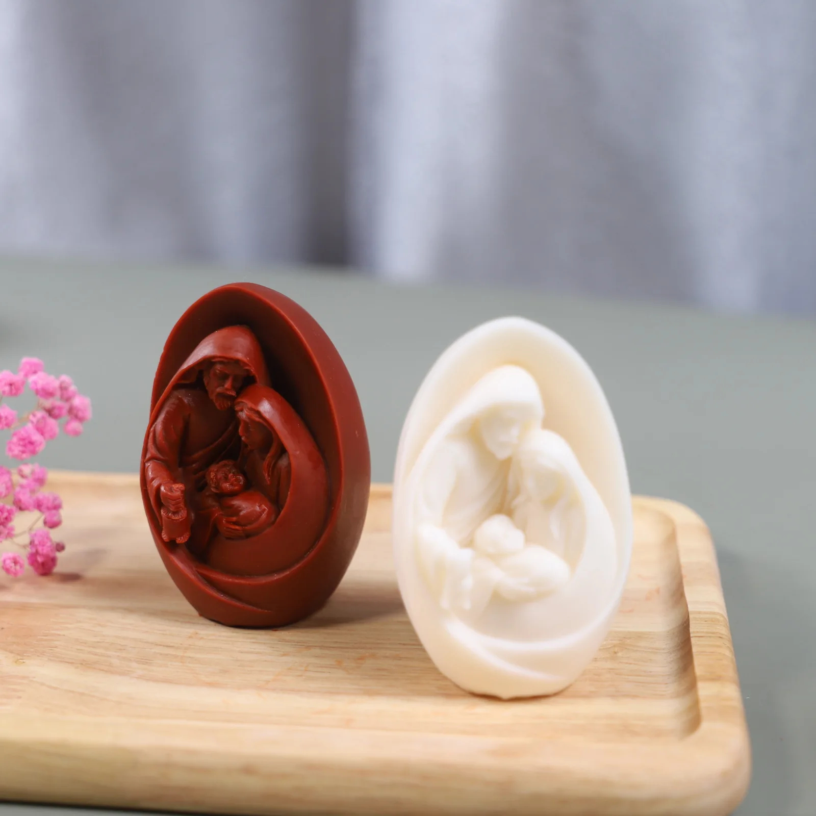 Family Egg Candle Silicone Mold for Handmade Chocolate Decoration Gypsum Aromatherapy Soap Resin Candle Silicone Mould