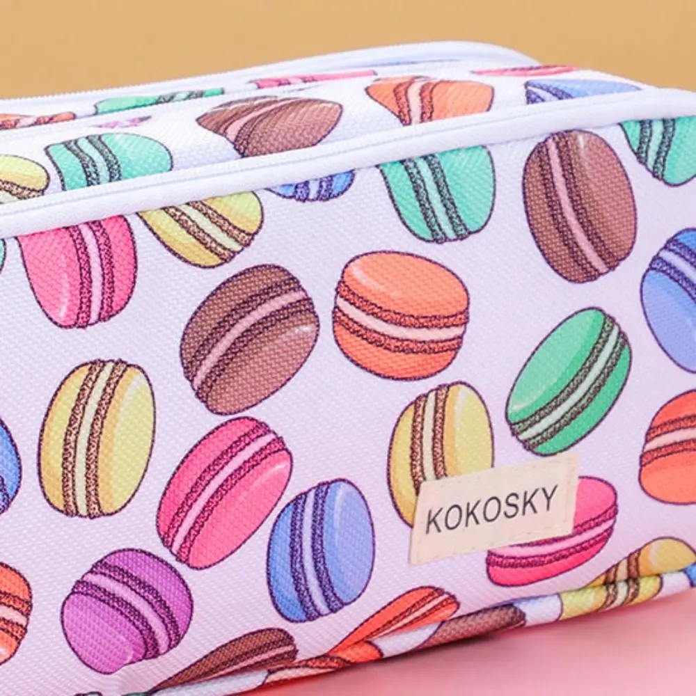 High Quality Large Storage Pencil Bag Zipper Creative Pen Case 3 Compartment Cute Pencil Pouch School