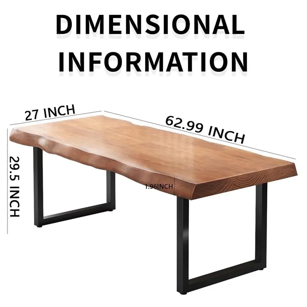 Solid Wood Office Desk Dining Table Handmade Multi Functional Easy Assembly Stylish Modern Farmhouse Design