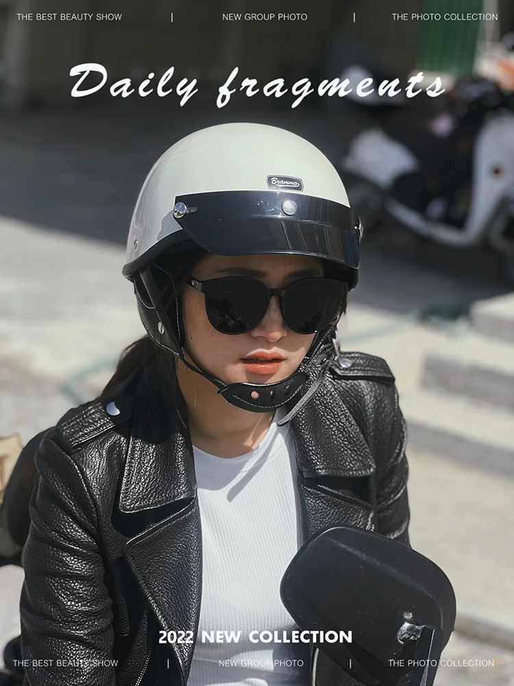 

Retro Motorcycle Helmet Moto Helmet Scooter Vintage Half Face Biker Motorbike Crash Moto Helmet Casco Moto DOT CE