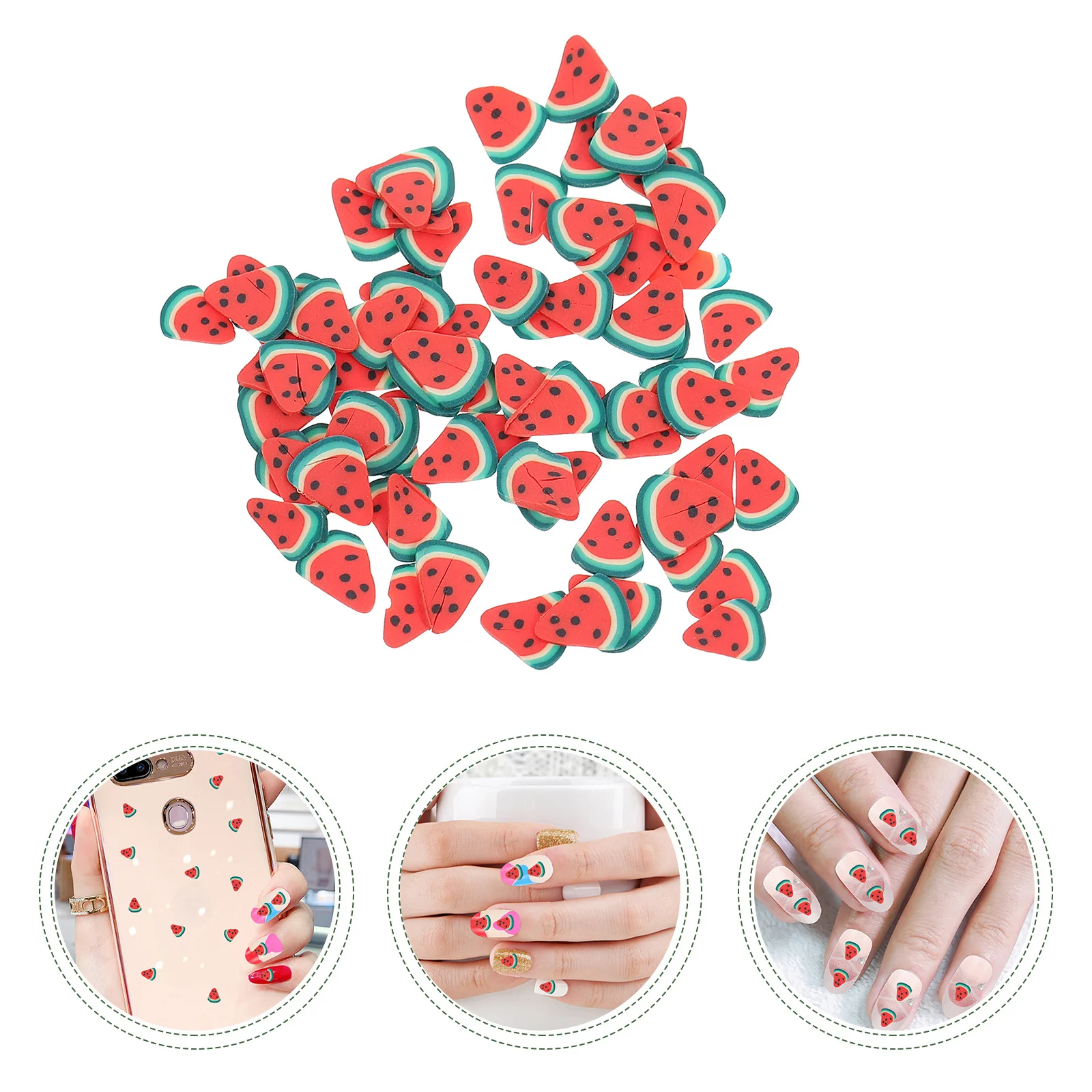 

Fruit Pattern Manicures Patch DIY Accessory Exquisite Nail Art Decor Polymer Clay Nail Patch Adornment Supplies