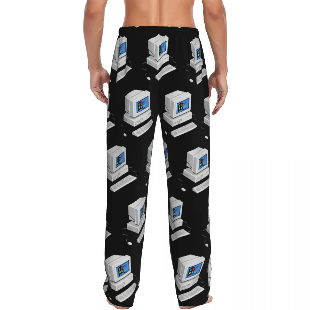 Custom Windows Vaporwave Pajama Pants Men Sleepwear Sleep Lounge Bottoms with Pockets