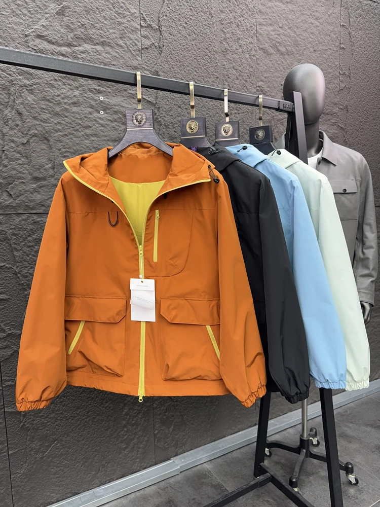 

Повседневное уличное мужское пальто Jaet, весенне-осеннее дышащее удобное модное городское пальто с капюшоном и подставкой