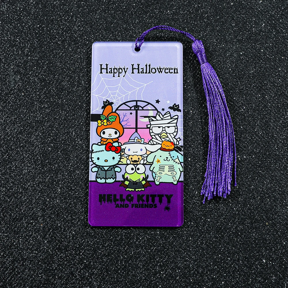 

1 Pcs Sanrio Dark Series Book Mark Halloween Bookmarks Fans Collect Acrylic Cute Gift Reading Markers For Book Lovers